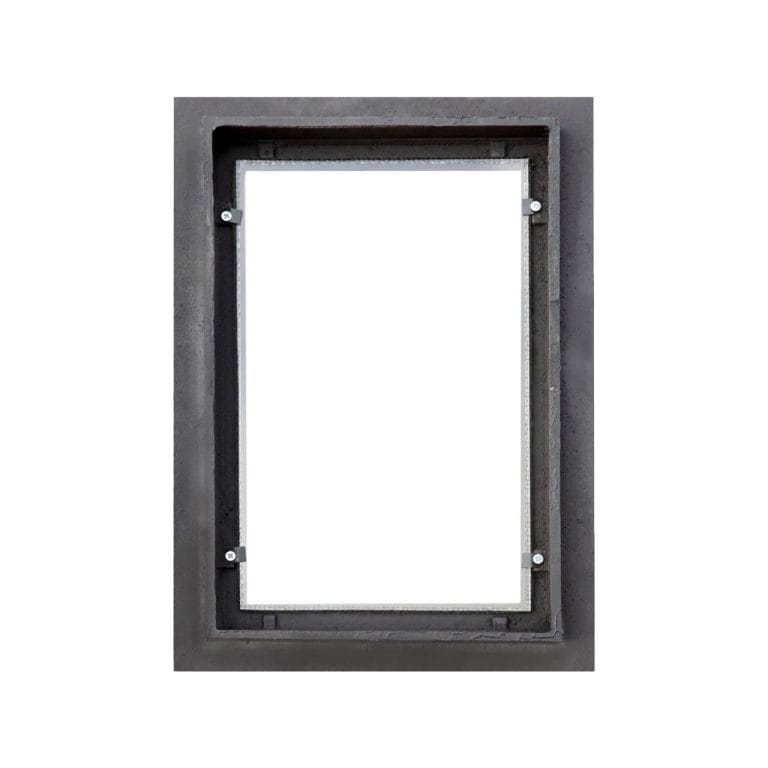 Ușă din fontă STIL vertical cu sticlă, 640x440 mm - imagine 2