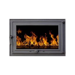 Ușă din fontă STIL 64 cu sticlă și reglare putere flacără, 640x440 mm