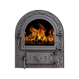 Ușă din fontă ARCTIC cu sticlă, cenușar și reglare putere flacără, 550x450 mm