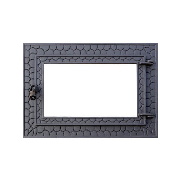 Ușă din fontă REGAL cu sticlă, 730x530 mm - imagine 4
