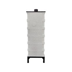 Soba teracotă, Gospodarul, turn 6 randuri, panseluta albastra pictata manual 3 fețe, ușă sticlă tiraj duble, evacuare verticala, 160 cm x 46 cm x 57 cm - imagine 4