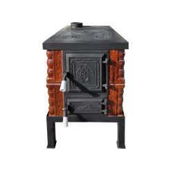 Soba teracota, MiniGospodarul, plita si cuptor, alimentare lung cuptor dreapta, maro, 78 cm x 70 cm x 46 cm - imagine 4