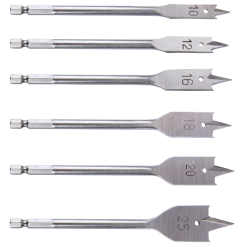 Burghiu Lemn Plat (6 bucati) EvoTools - imagine 2