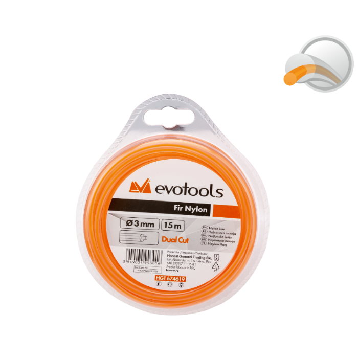 f-C2qTQ1MDQ Fir Motocoasa Nailon Rotund Dual Cut - imagine 1