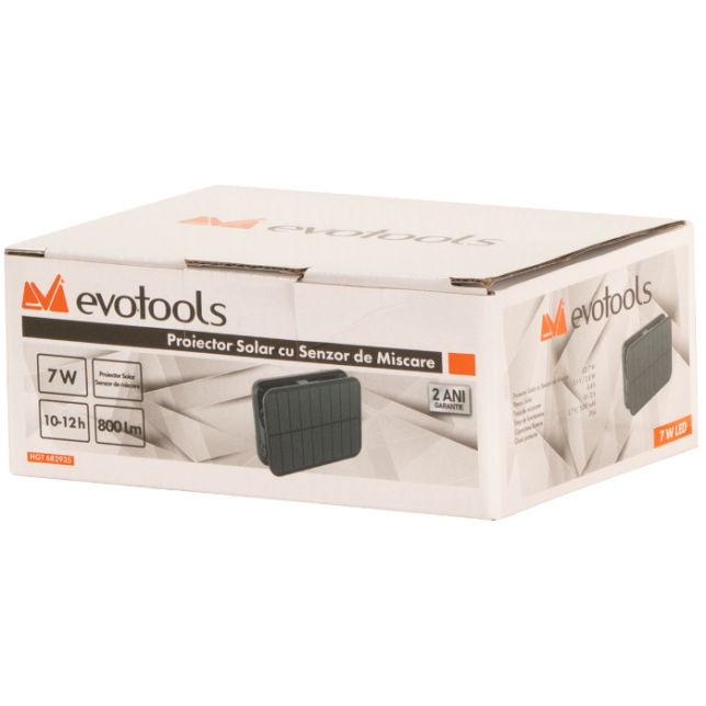 Proiector Led cu Incarcare Solara si Senzor de Miscare EvoTools - imagine 2