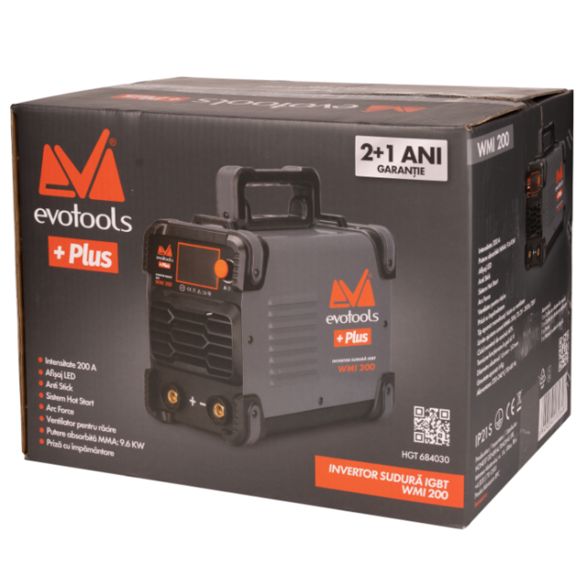 Invertor Sudura IGBT cu Afisaj LED WMI200 EvoTools +Plus - imagine 5
