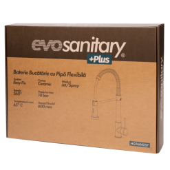 Baterie Bucatarie Pipa Flexibila EvoSanitary +Plus - imagine 4