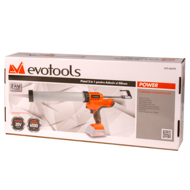 Pistol Adeziv/Silicon 2 in 1 fara Acumulator si Incarcator MAX 20V POWER EvoTools - imagine 4