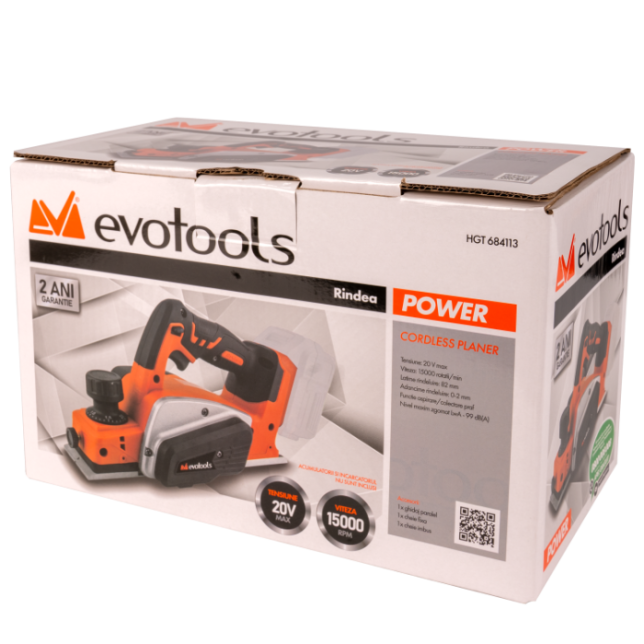Rindea fara Acumulator si Incarcator MAX 20V POWER Evotools - imagine 5