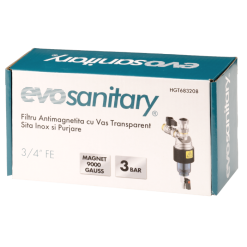 Filtru Antimagnetita cu Vas Transparent, Sita Inox si Purjare Evosanitary - imagine 2