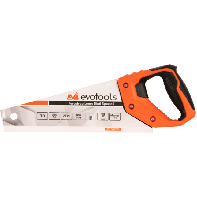 Ferastrau Lemn Dinti Speciali Maner TPR Evotools - imagine 2